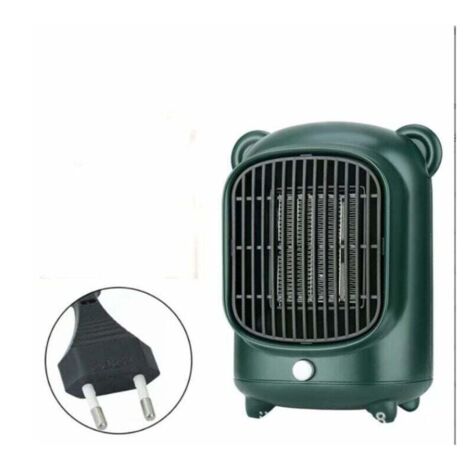 Chauffage Rapide - Fast Heater Radiateur Soufflant Céramique Salle De Bains Chambre Chauffage D’appoint Electrique Thermostat Minuterie Oscillation Moteur DC Brushless (Vert) (1/4)