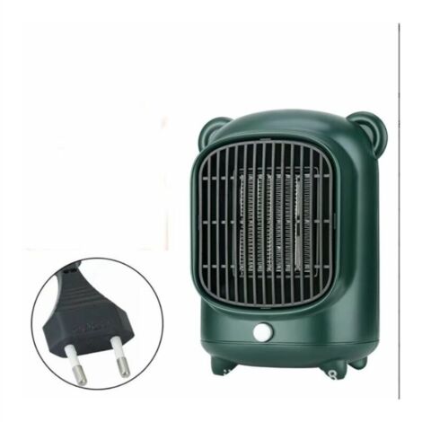 Chauffage Rapide - Fast Heater Radiateur Soufflant Céramique Salle De Bains Chambre Chauffage D’appoint Electrique Thermostat Minuterie Oscillation Moteur DC Brushless (Vert) (1/5)