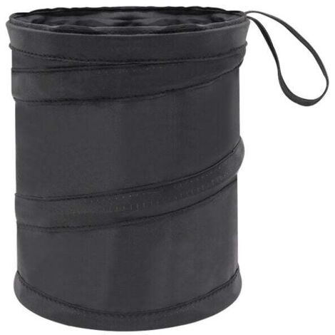 Poubelle noire pliable pour fournitures de voiture, boîte de rangement pour voiture, sac de rangement pour dossier de siège (1/4)