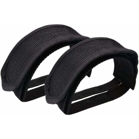 1 Paire Vélo Pédales Sangles à Pédale Toe Clips Sangles Bande pour Vélo à Pignon Fixe, Noir-Fei Yu (1/4)
