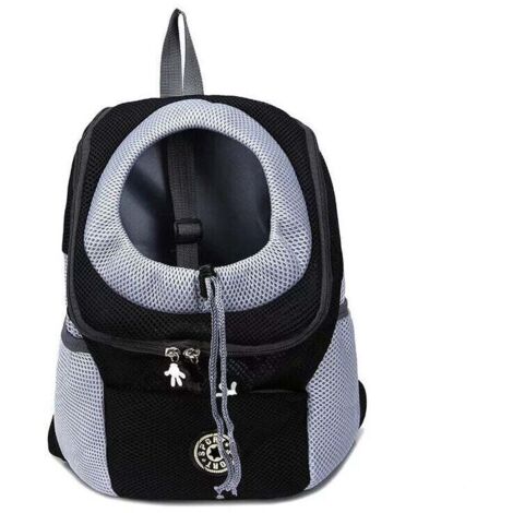 Sac à dos pour chien, transporteur pour animaux de compagnie portable et confortable, sac de transport pour animaux de compagnie pour le vélo, la randonnée, les voyages, le shopping (M,noir),, Ensolei (1/4)