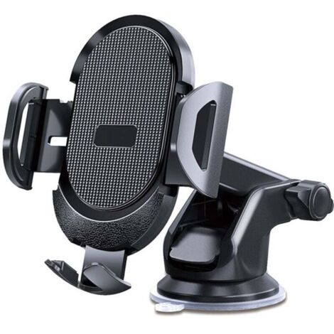Support de téléphone pour voiture - Supports de téléphone pour voiture - Support de téléphone - Support universel pour téléphone de voiture - Accessoire pour grille d'aération - ABS - Noir (1/4)