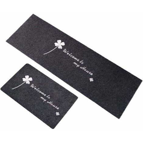 Tapis Cuisine Antidérapant 2 Pièces, Absorbant Eau Tapis pour entrée de Salle de Bain, Paillasson Tapis de Sol Cuisine Devant Evier 3 S-Fei Yu (1/3)