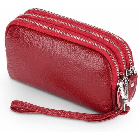 Portefeuille En Alligator Rouge Brillant - Maroquinerie Sur Mesure