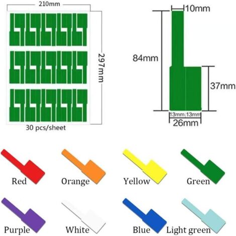 720 Pièces Étiquettes Câbles Auto-Adhésives 12 Couleurs - Marqueurs Câbles Étanches