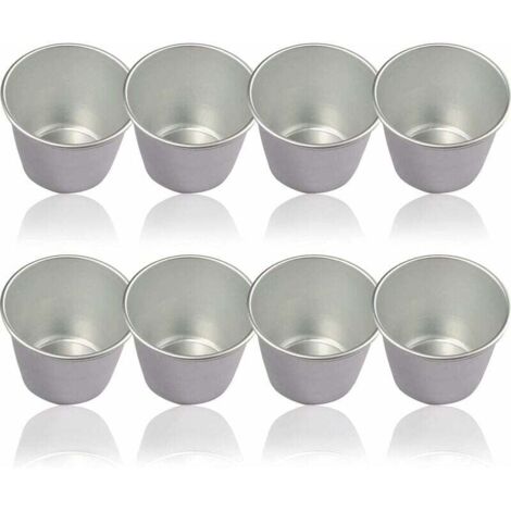 Moule à Pudding, Lot de 8 cuves à pudding en aluminium Pour Moules à Muffins, œufs, Moule à Tarte, Cuvettes, Bassins Pour la Cuisine en Bricolage-Fei Yu (1/4)