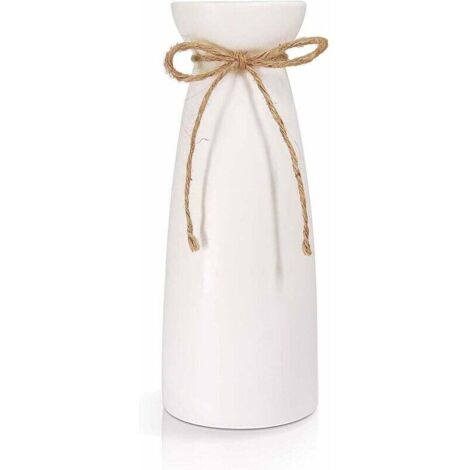 Vase en Céramique, Grand Vase à Fleurs Blanc, Décoration Vase de Table Moderne, Vase Décoratif de Haute Qualité, pour Maison, Fête, Centre de Table de Mariage(23cm) (1/4)