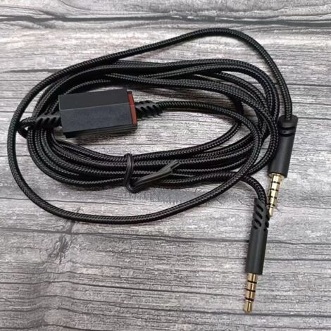 Câble Audio Auxiliaire De Remplacement 3.5mm Pour Casques Astro A40/A50/A10/A30 - Longueur 2 M - Rouge Renforcé Nylon - Avec Interrupteur Muet - Compatible PS5, Xbox, PC