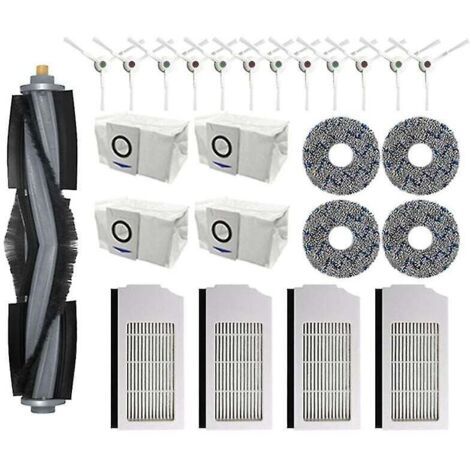 Pour les pièces d'aspirateur robot Deebot T10 Turbo / Omni, sac à poussière, filtre Hepa, brosse latérale principale, tampon de vadrouille (1/3)