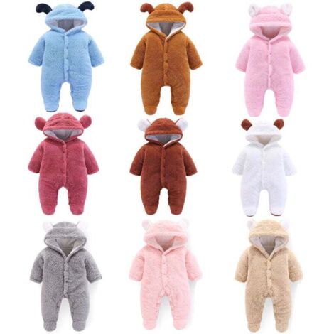 FGUUTYM Combinaison De Neige D'hiver Pour Bébé Fille - Combinaison Avec Capuche Chaude - Vêtement Pour Bébé Garçon - Veste à Capuche - Protection Contre Le Froid - Coupe-vent - Vêtement D'hiver