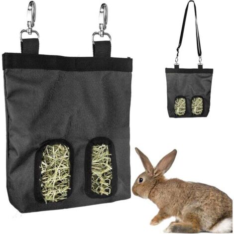 Sac à foin pour cochon d'Inde, mangeoire à foin pour lapin, sac à foin suspendu, sac à nourriture-Fei Yu (1/4)