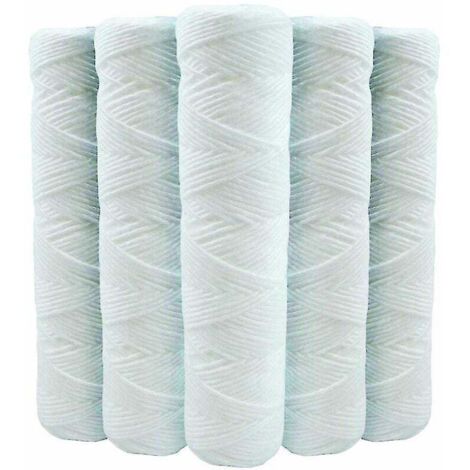 Lot De 5 Cartouches Filtrantes Filtrantes Anti Sédiments 9 Pouces 3/4 - 5 Microns Compatible Avec Filtres 10 Pouces Fabriqué En France-kryc