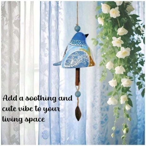 Carillon éolien en résine pour intérieur et extérieur avec mélodie relaxante, idéal pour un cadeau de fête des mères, un jardin, une terrasse, un balcon, une décoration d'intérieur, 1 pièce (1/4)
