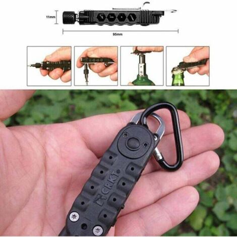 Carte Multi-outils EDC – Tournevis Et Porte-clés – Titanium/Laiton – Extérieur