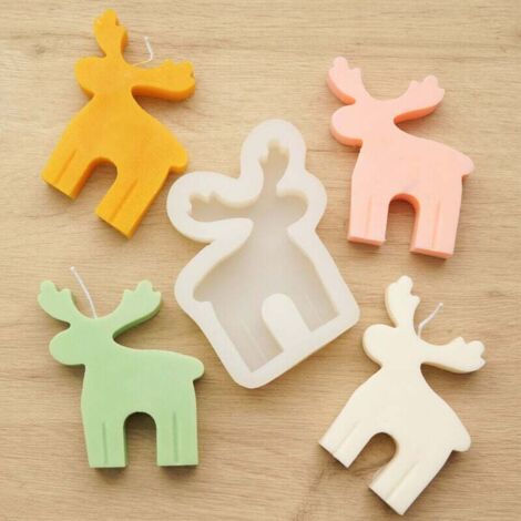 Moule En Silicone Forme élan De Noël – Dimensions 18,2x19,1 Cm, Pour Résine, Savon, Bougies DIY