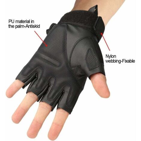 Gants Moto Courts Viper - Protection Articulations, Paume Renforcée - Pour Cyclisme, Randonnée, Travail - Taille Au-dessus