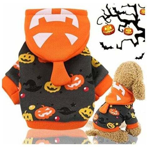 Manteau à capuche Halloween pour animaux de compagnie (S)-Fei Yu