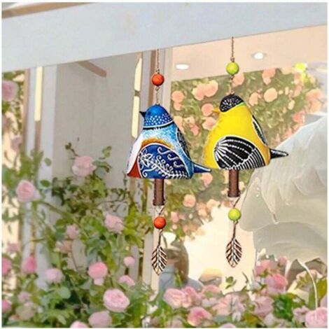 Carillon éolien en résine pour intérieur et extérieur avec mélodie relaxante, idéal pour un cadeau de fête des mères, un jardin, une terrasse, un balcon, une décoration d'intérieur, 1 pièce