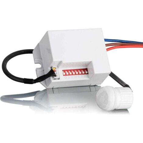 Mini Détecteur de Mouvement Interieur, Encastré, Montage au Plafond, programmable, Capteur Infrarouge, Portée 6m/360°, LED adapté-Fei Yu (1/4)