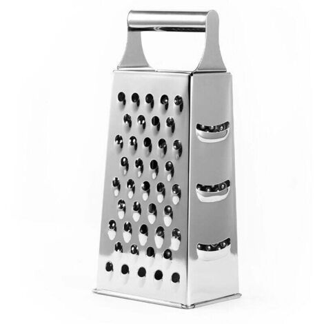 Râpe en acier inoxydable à quatre côtés, dispositif de coupe, d'épluchage et de grattage de cuisine, tranches de concombre, râpes de pommes de terre, râpe à légumes (1/4)