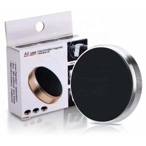 Support de téléphone pour voiture - Supports de téléphone pour voiture - Support magnétique universel - Accessoire magnétique pour voiture - Aimant puissant - Argent