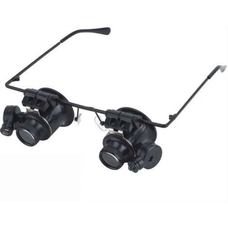 Loupes professionnelles pour bijoutiers, outil de réparation d'horloges, lentille grossissante à LED 20x (1/3)