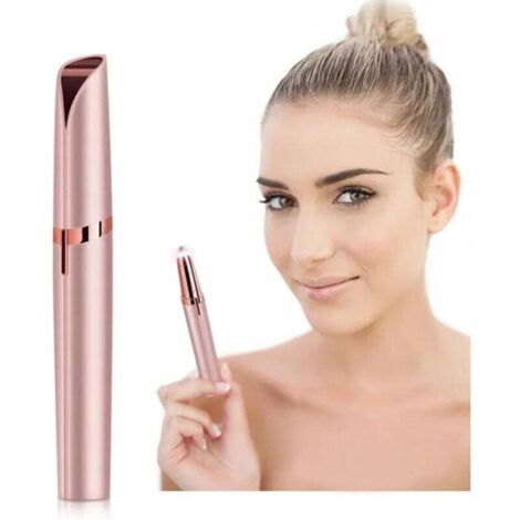 Épilateur à sourcils avec lumière LED - Tondeuse à sourcils électrique de précision rechargeable pour femmes (1/4)