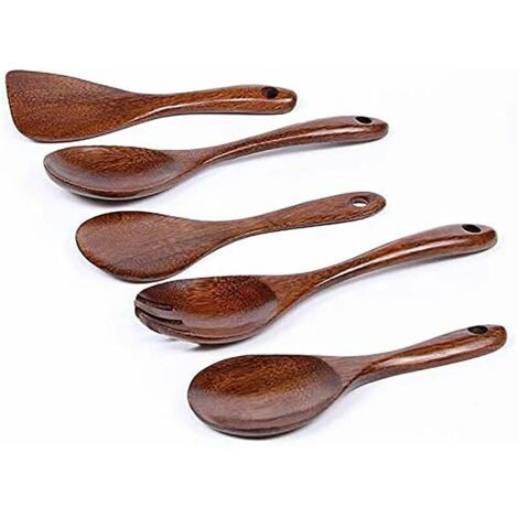 Lot 9 Cuillères Bois Teck + Porte-Ustensiles – Ensemble Cuisine Écologique FutureHight
