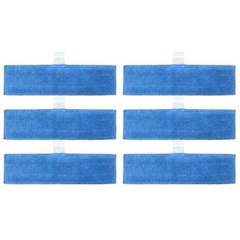 Lot de 6 chiffons de nettoyage en microfibre lavables et réutilisables pour balai à vapeur (1/3)