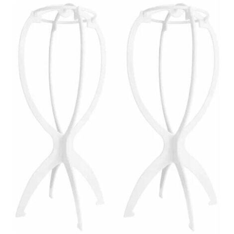 Porte-perruque 2PCS Porte-perruque portable, porte-perruque pliable (1/4)