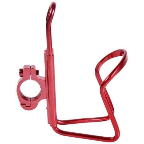 Porte-bouteille de vélo réglable en alliage d'aluminium, porte-gobelet, support de poignée de boisson, pour vélo/cycle/moto rouge (1/3)