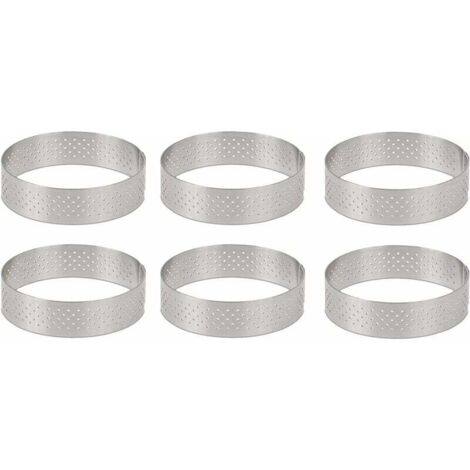 6 pièces de cuisson rondes en acier inoxydable résistant à la chaleur-8 cm-Fei Yu (1/4)