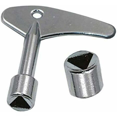 Fei Yu Lot de 2 clés triangulaires de 9 mm avec interrupteur à clé triangulaire pour ascenseur électrique à gaz d'urgence (1/4)