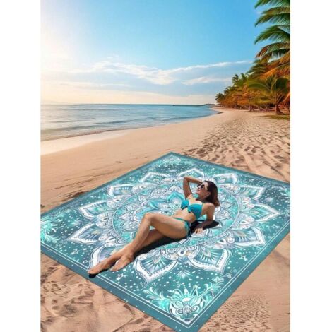 LumiSyne Tapis Pique-nique 145x200 Cm Géométrique Boho Couverture De Pique- nique LumiSyne 145x200 Cm - Imperméable Anti-sable - Motif Géométrique Boho