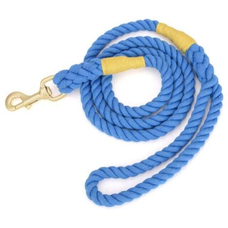 Laisse en corde pour chien, corde tressée de traction multicolore en coton pour chiens de taille moyenne et grande