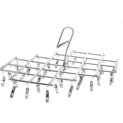 Mini séchoir avec 35 clips de séchage pliable pour camping-Ensoleillé (1/3)
