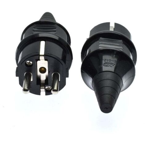 2 Pièces Fiche Electrique Male Etanche, Fiche Electrique Male,Durable, Prise Electrique Male 3p, Largement Utilisée Dans la Maison Quotidienne (1/4)