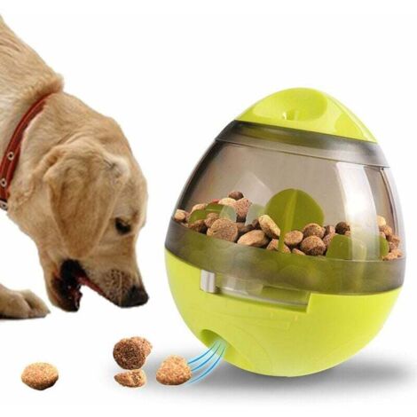 Jouet pour Chien, Distributeur de Croquettes pour Chien et Chat, Balle de Nourriture pour Animaux, Facile à Nettoyer - Vert-Fei Yu (1/4)