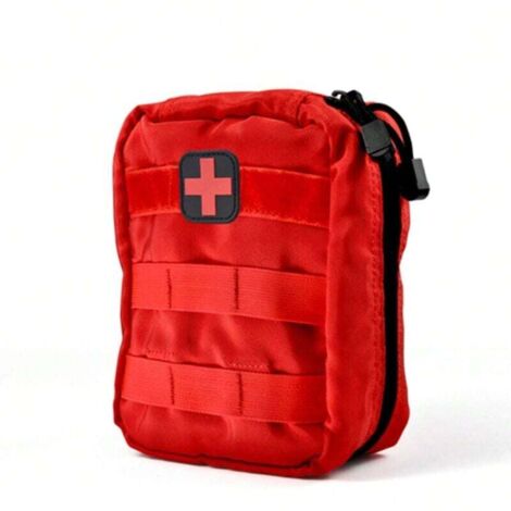 Trousse de Premiers Secours, Soins Professionnels Faciles à Transporter, Trousse médicale d'alpinisme Portable, Trousse d'urgence, adaptée au Camping, à la randonnée, aux Voyages (1 pièce Rouge)