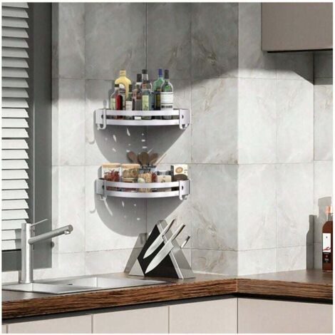 Étagères de salle de bain et étagères d'angle Décoration de salle de bain maison Organisateur de salle de bain Retour à l'école d'été (1/4)