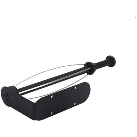 Porte-essuie-tout - Porte-rouleau de papier toilette - Porte-rouleau de papier toilette - Porte-essuie-tout noir - Porte-essuie-tout - Acier inoxydable (1/4)