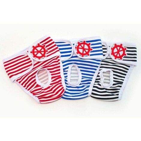 Couches physiologiques sous-vêtements pour chiens 3pcs (L)-Fei Yu