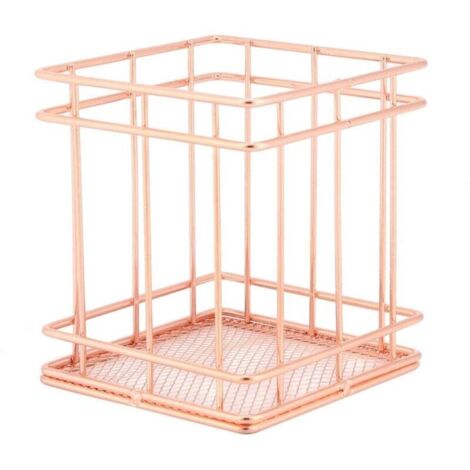 Panier de rangement en fer or rose (S-rectangulaire)-Fei Yu (1/4)