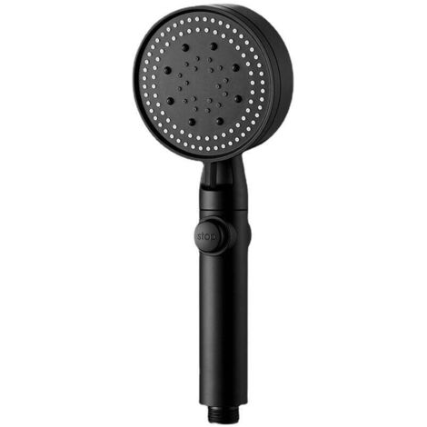 Pommeau de douche réglable - Douche haute pression économique - Accessoire de salle de bain multifonctionnel - Douche avec sélecteur de mode - Noir (1/4)