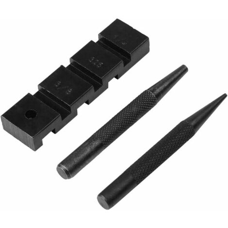 Kit Professionnel de Réparation de Lien de chaîne Disjoncteur de chaîne de Scie de Poche Tronçonneuse à chaîne Outils de Réparation Pré-réglage poinçon de Briseur de chaîne de Barre de Tronçonneuse-Fe (1/4)