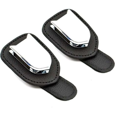 Lot de 2 supports créatifs pour pare-soleil de voiture pour lunettes de soleil avec clips pour lunettes de soleil (1/4)