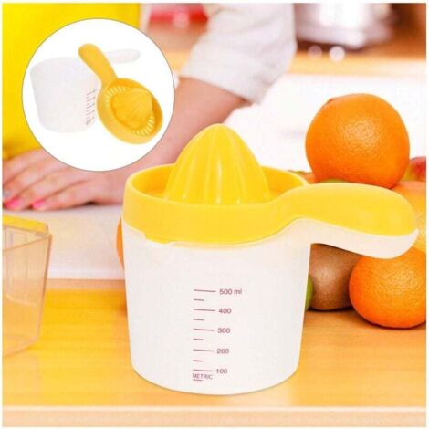 Presse-Agrumes Manuel, Presse-Fruits Citron Jus d'orange Presse-Agrumes Tasse Presse-Fruits pressés à la Main, 1 pièce Jaune (1/4)