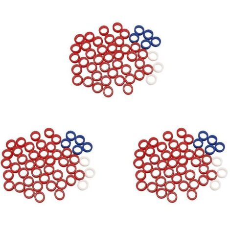 Lot de 50 anneaux en silicone pour tous les outils d'insertion de ciseaux, mélange de couleurs