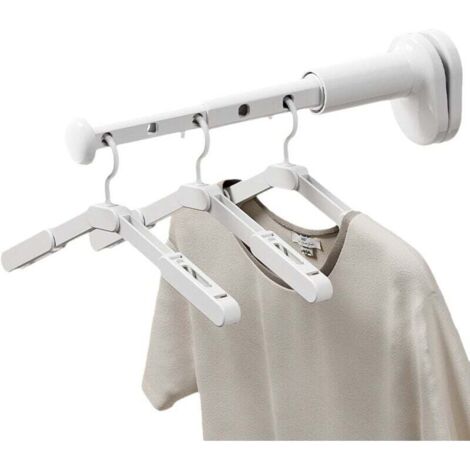 Étendoir à linge de voyage - Cintres - Cintre pliable portable - Cintre sans perçage - Étendoir télescopique (1/4)