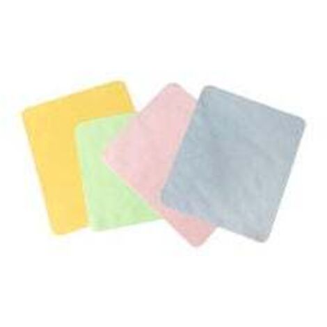 100 chiffons de nettoyage en microfibre - Couleurs mélangées - 17,5 x 14,5 cm pour lunettes, téléphones portables, ordinateurs portables, etc. (1/4)